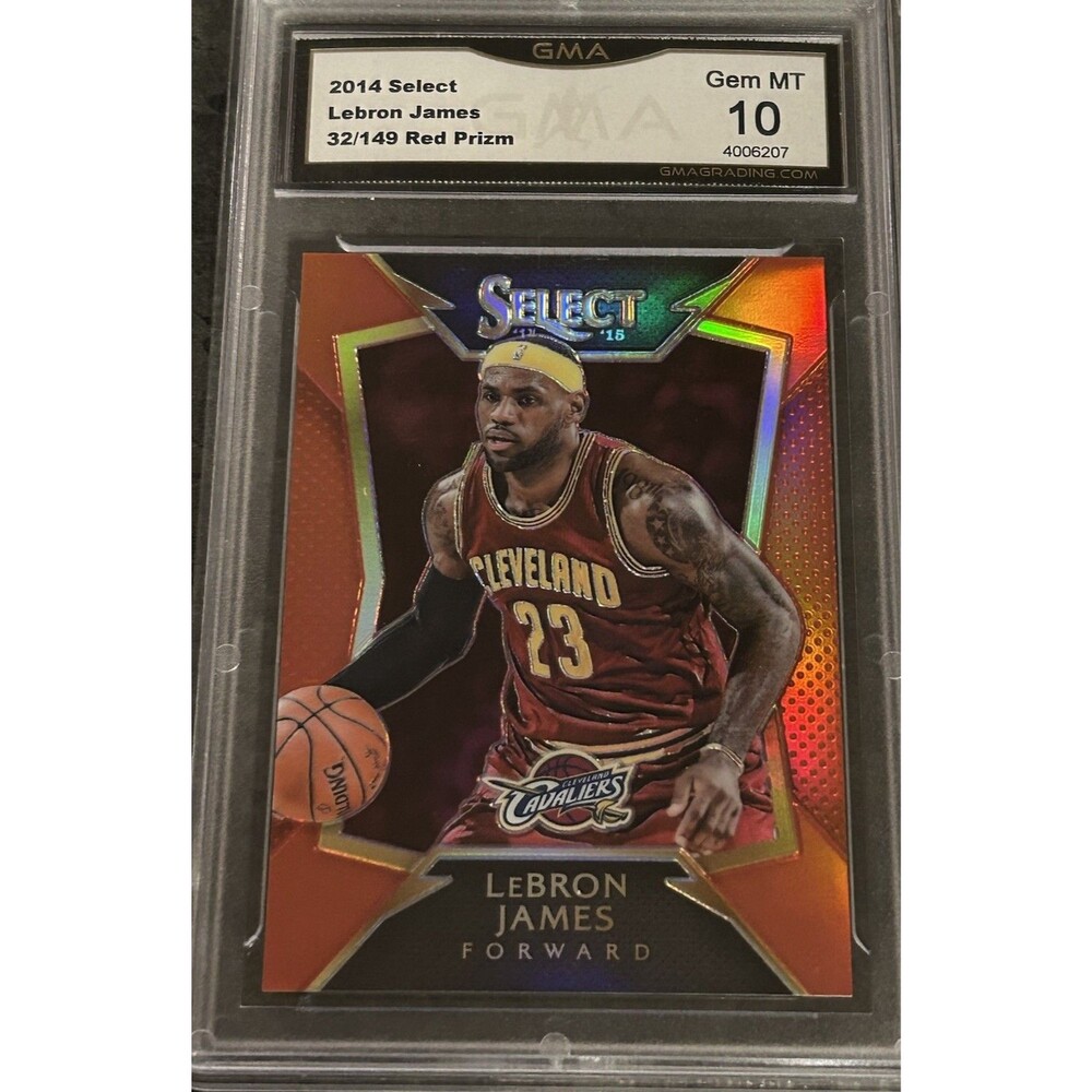 2014 PANINI SELECT RED PRIZM #57 LEBRON JAMES /149 GEM 10 🔥 Cleveland Cavaliers